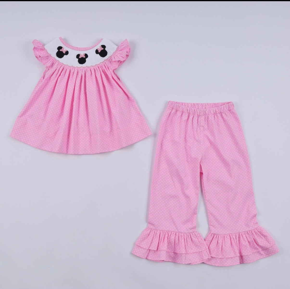 Disney smocked pant set