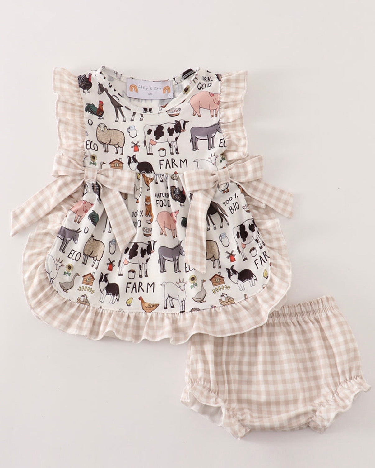 Beige farm bloomer set