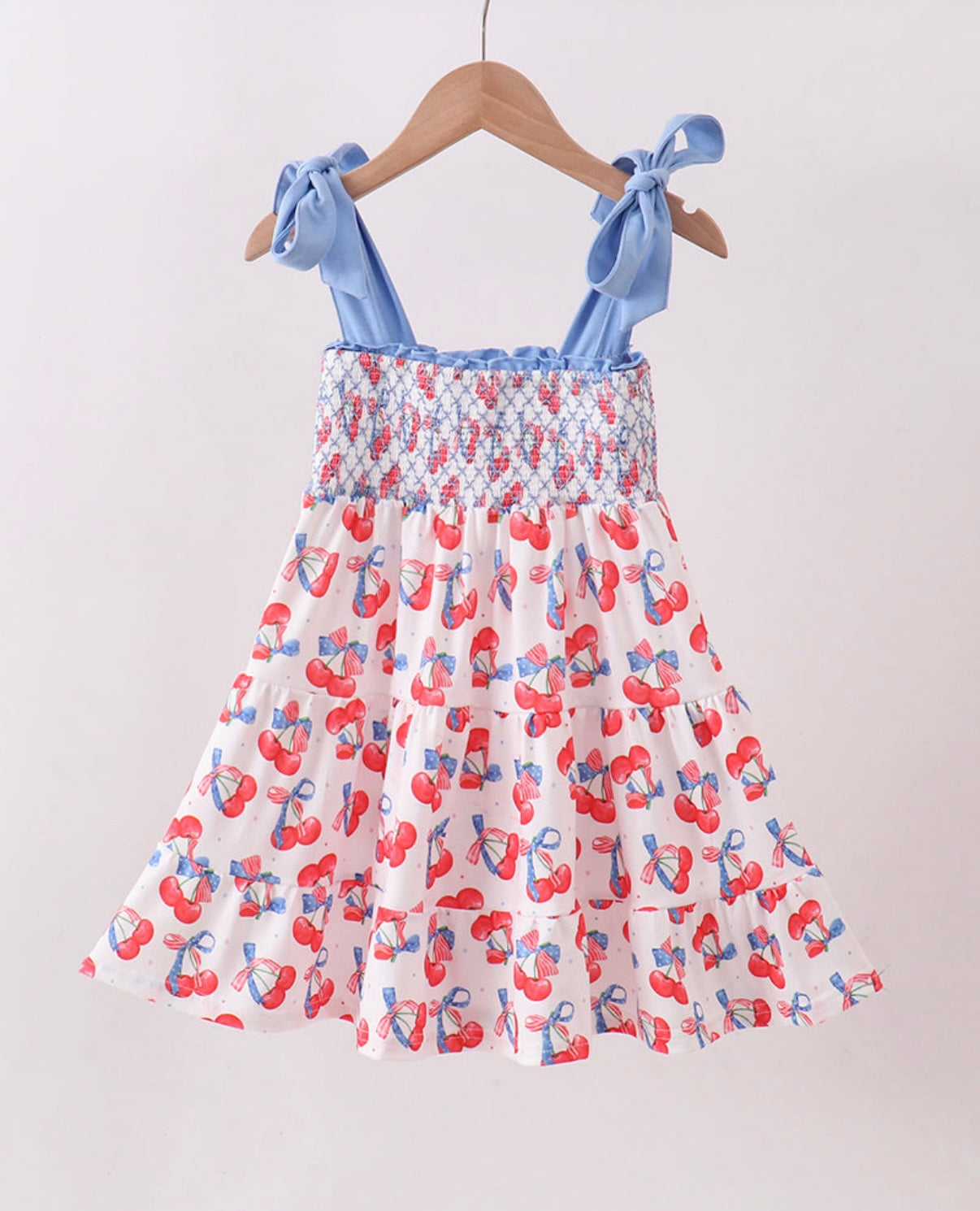 Cherry smocked dress