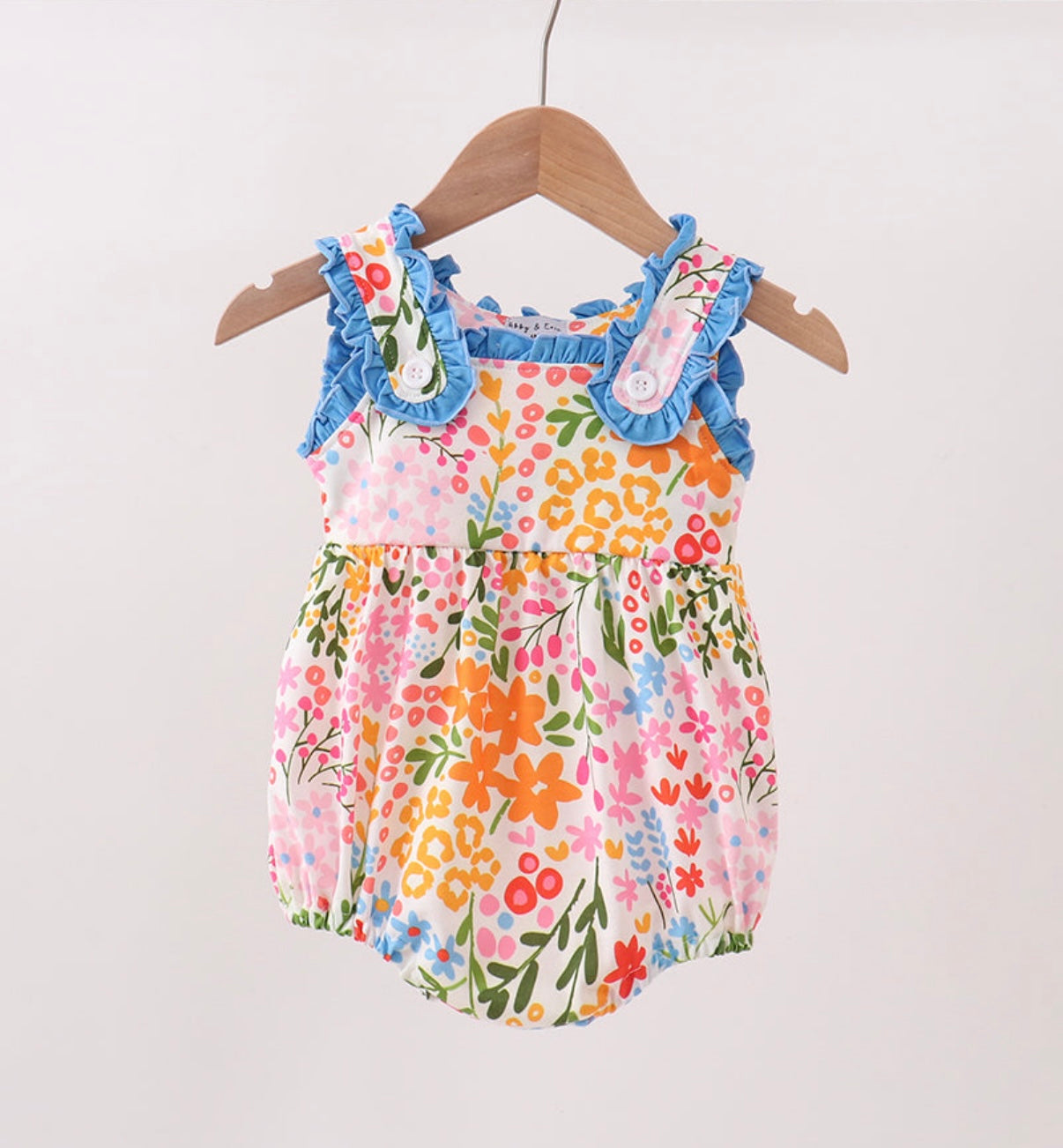 Summer floral ruffle bubble