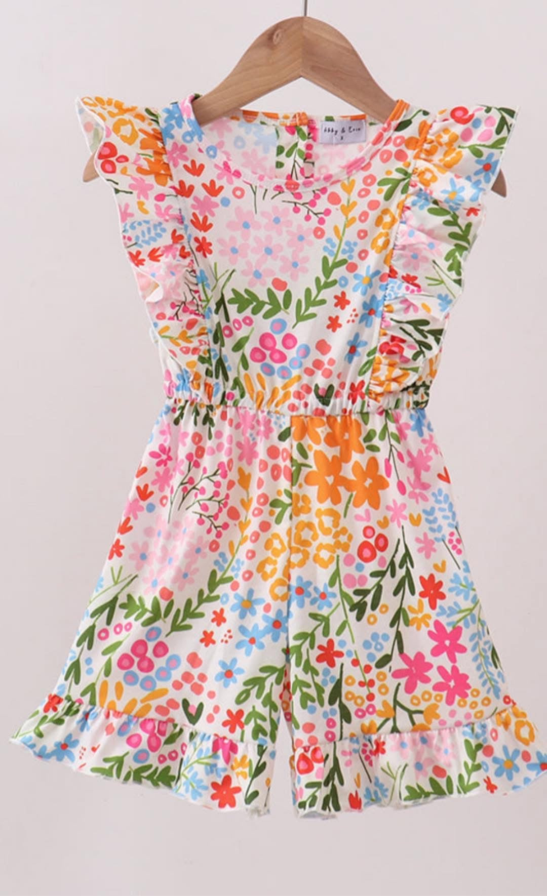 Summer floral ruffle jumpsuit