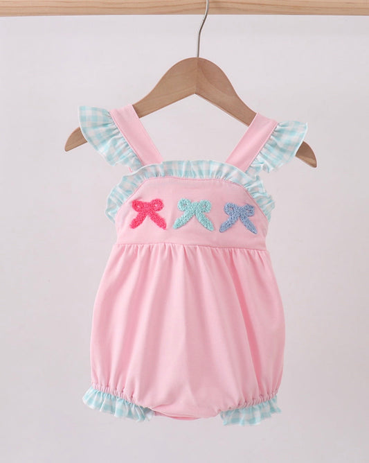 Pink bow French knot bubble