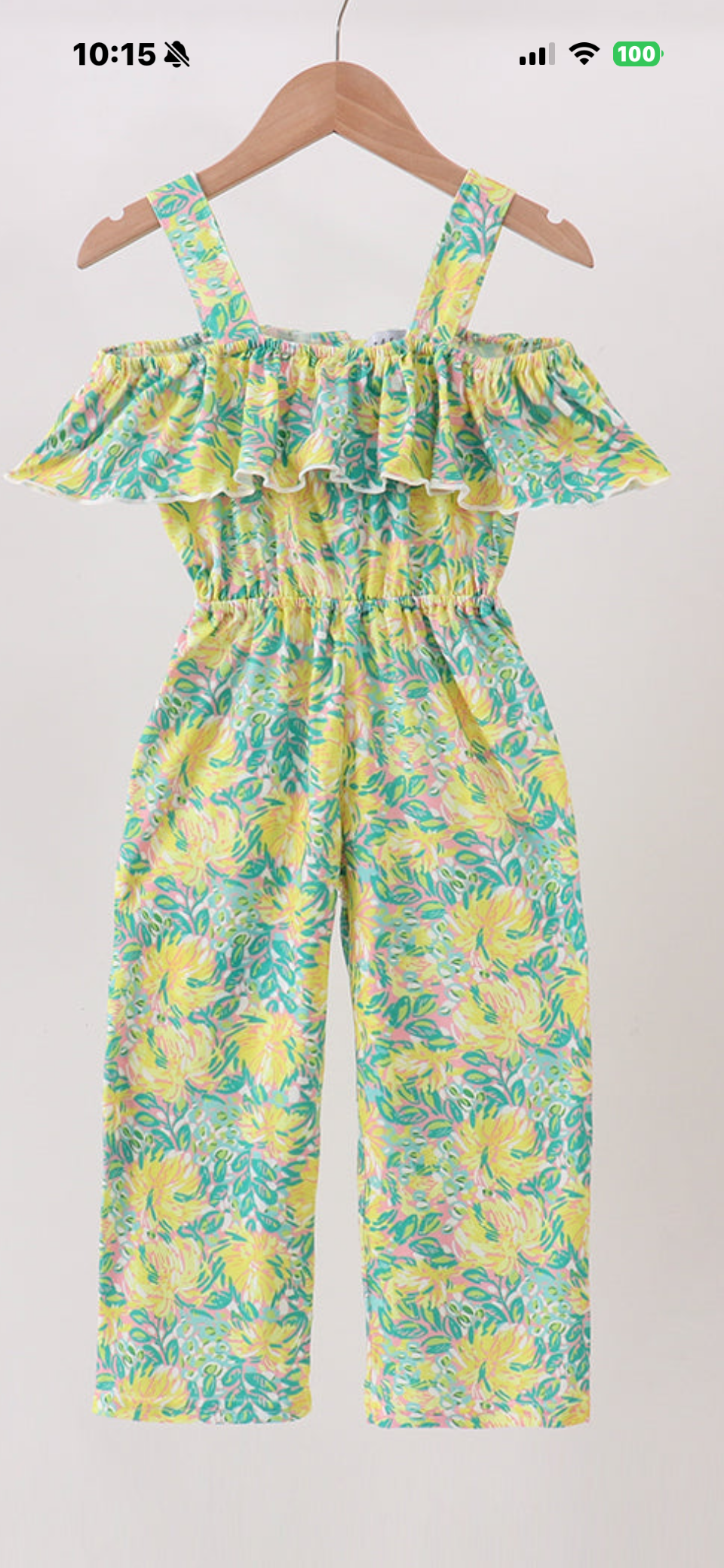 Yellow lily floral jumpsuit
