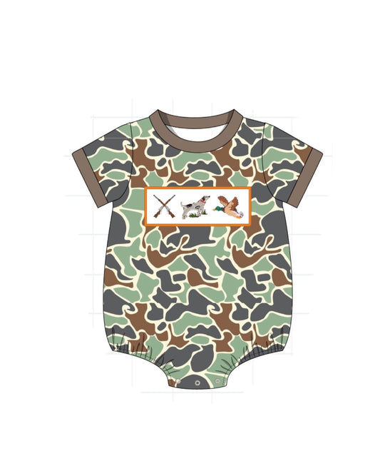 Camo hunting embroidery bubble