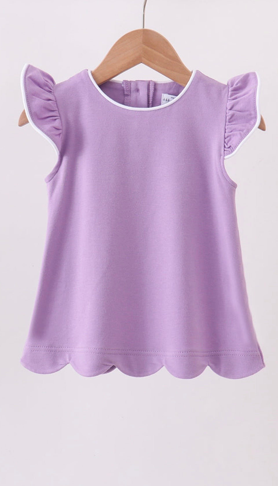 Purple flutter sleeve shirt
