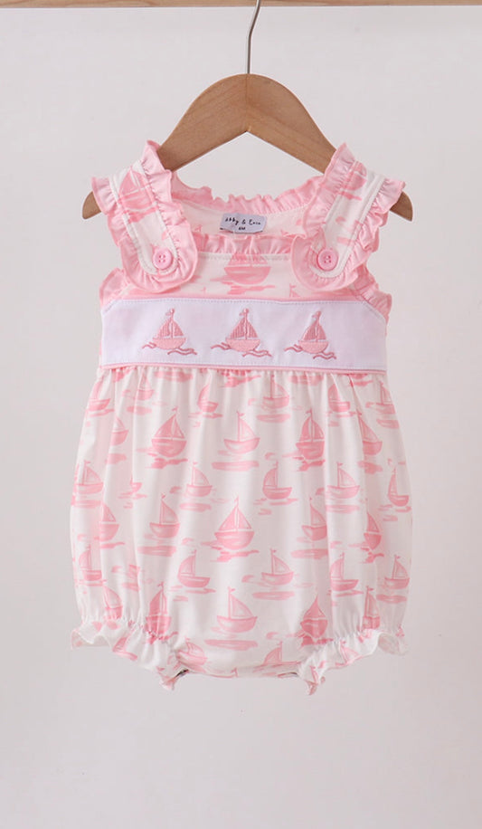 Pink sail boat bubble