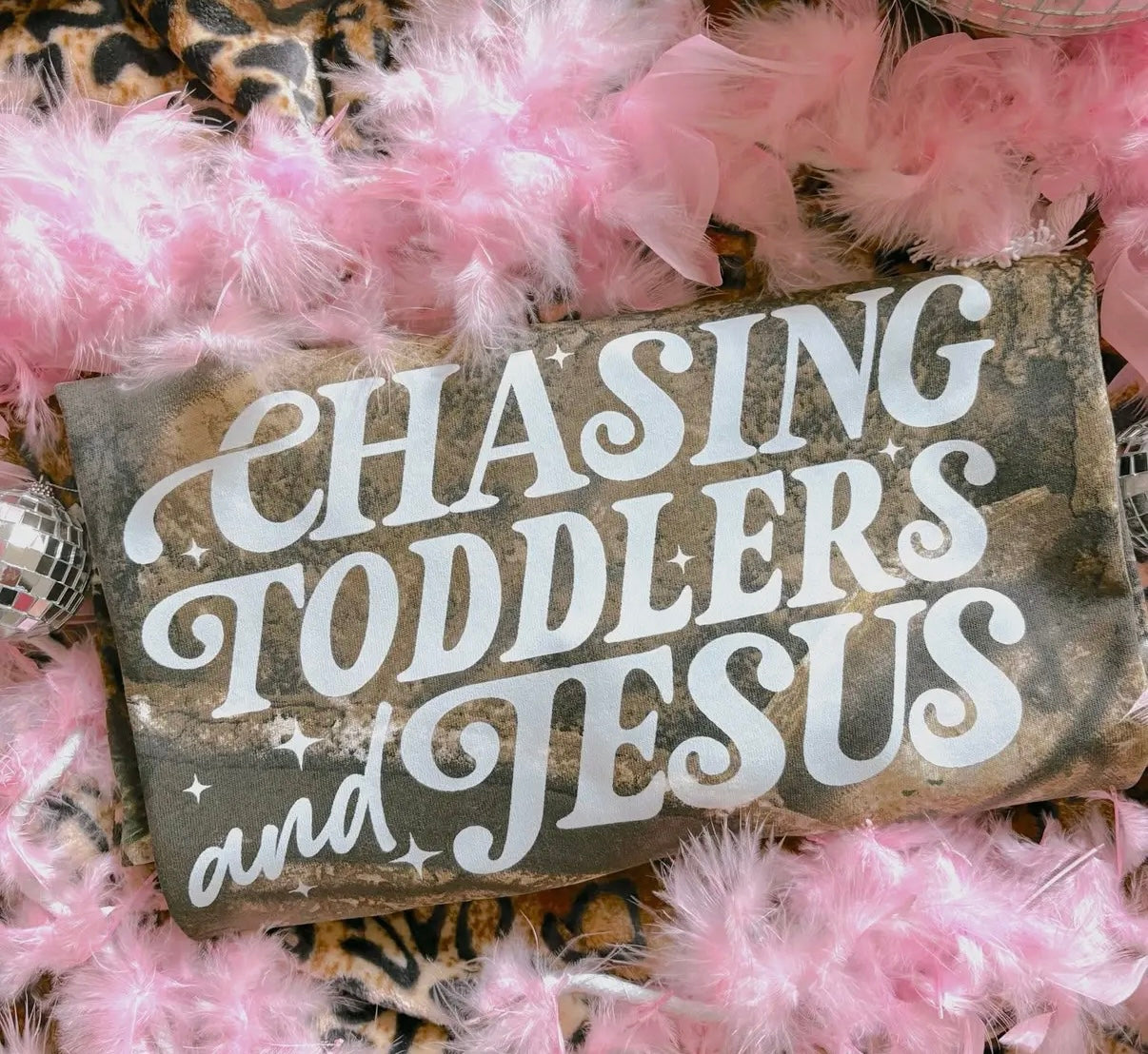 Chasing toddlers and Jesus tee