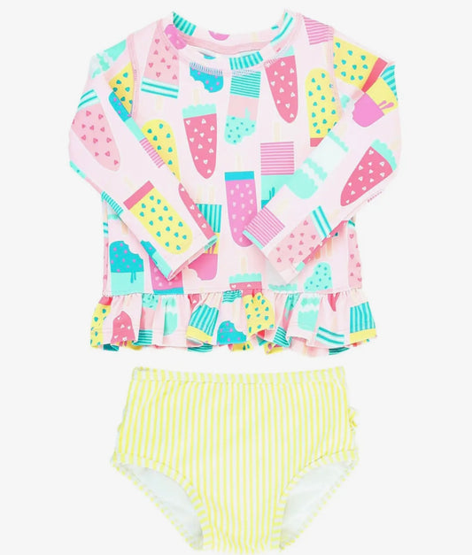 Ice cream social 2 piece rash guard
