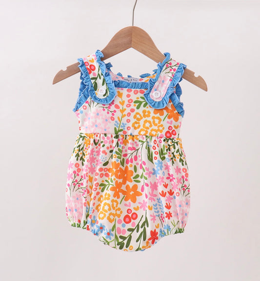 Summer floral ruffle bubble