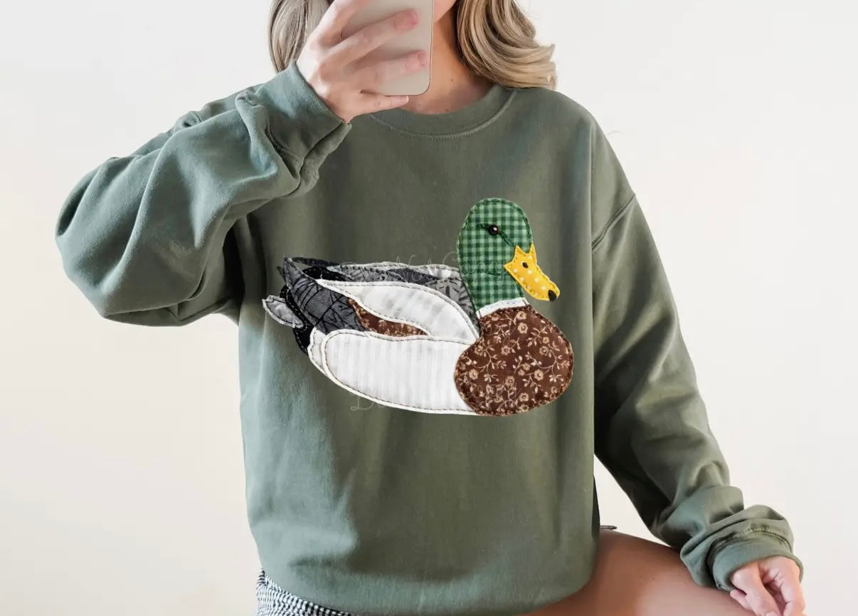 Patchwork duck sweatshirt