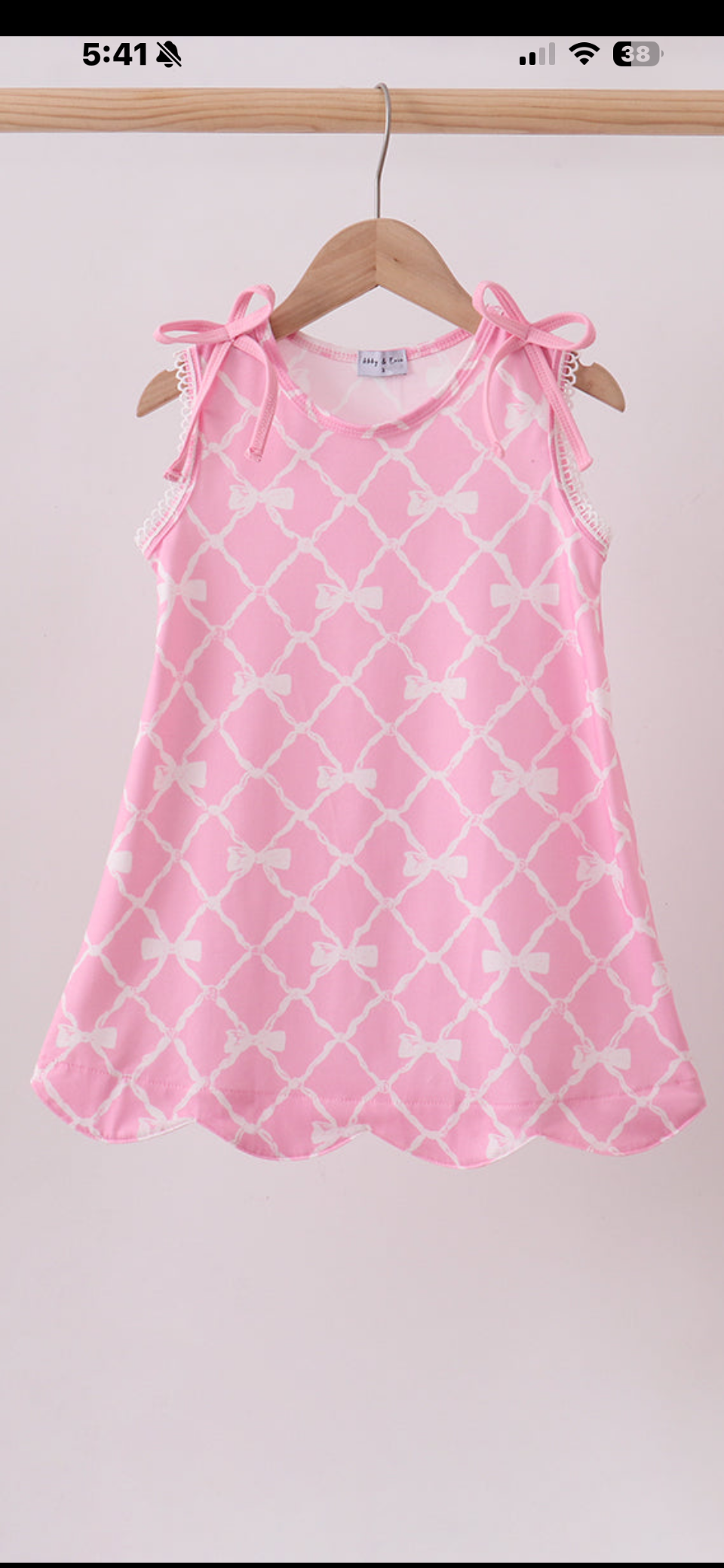 Pink bow dress