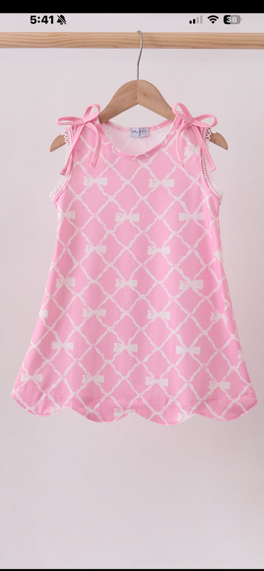 Pink bow dress