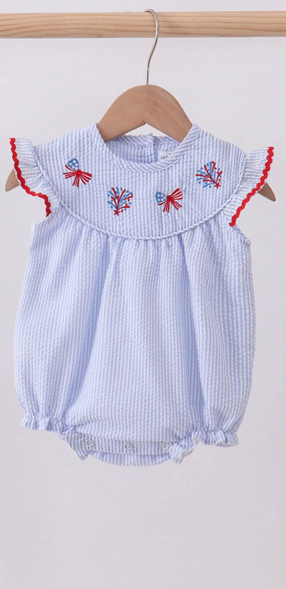 Bow fireworks embroidery bubble