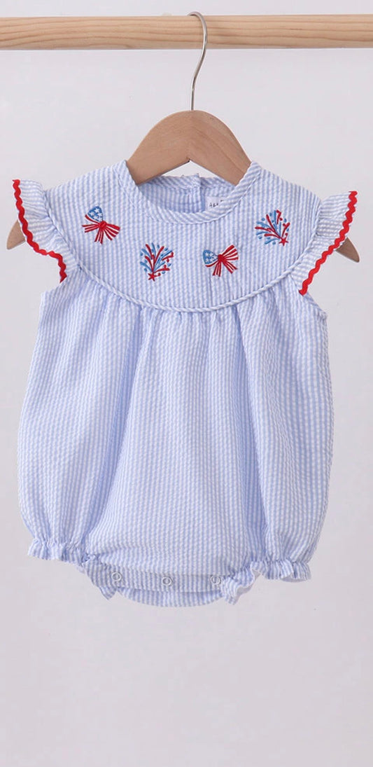 Bow fireworks embroidery bubble