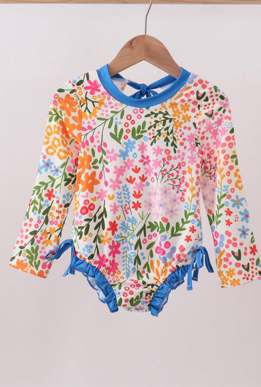 Summer floral rash guard