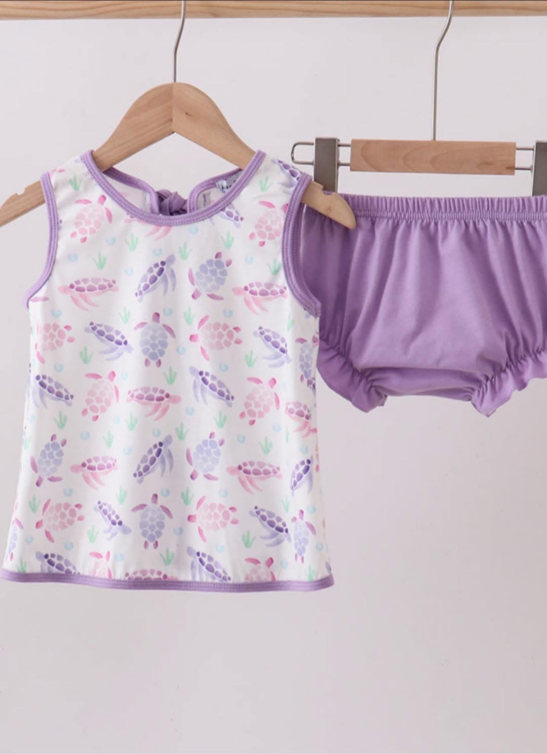 Purple sea turtle bloomer set